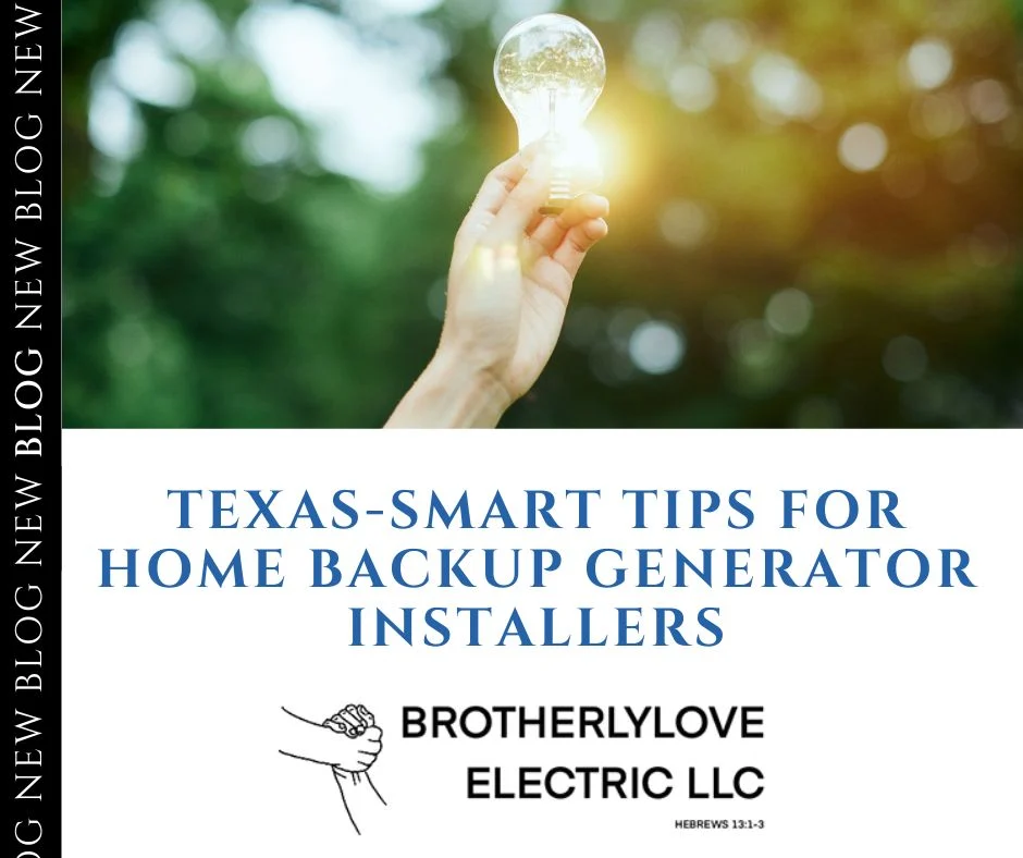 Texas-Smart Tips for Home Backup Generator Installers