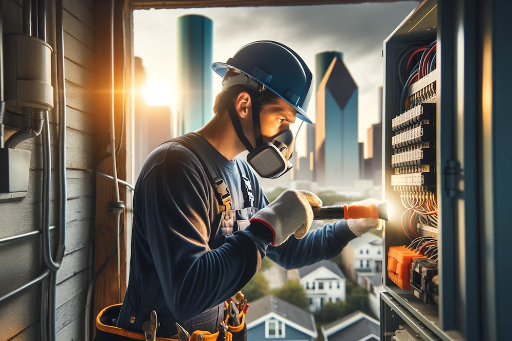 24hourelectricianwithdowntownhoustonskylinebehind