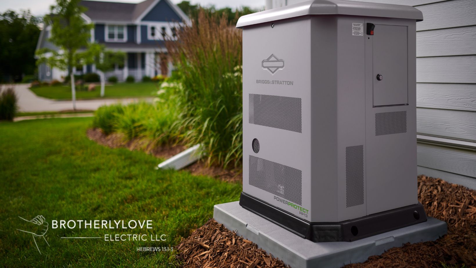 Briggs & Stratton generator installed in Hunters Creek by licensed electricians from Brotherlylove Electric