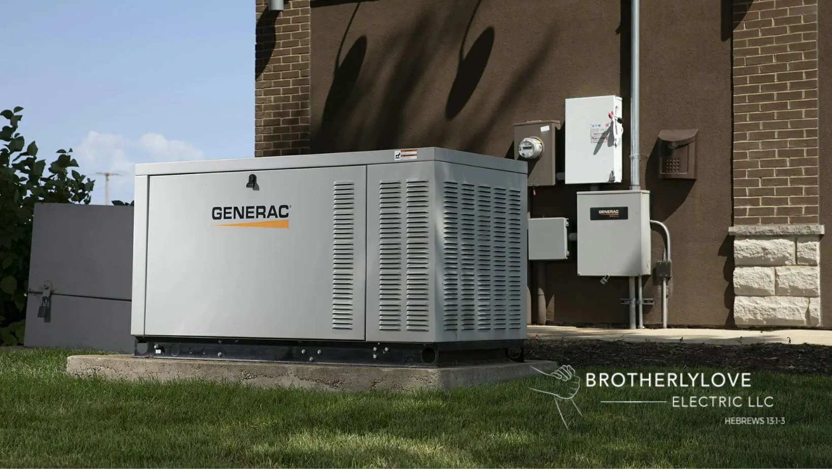 Commercial Generator Installation in Greater Houston Business powered by a Generac generator to stay operational while meeting local codes