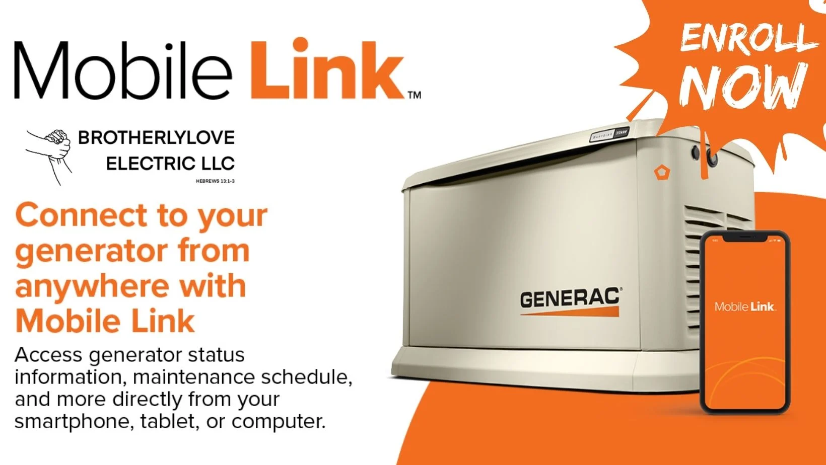 Standby Generator Maintenance & 24/7 Monitoring Brotherlylove Electric helps Houston and DFW homeowners avoid costly repairs with generator maintenance that supports improved energy efficiency